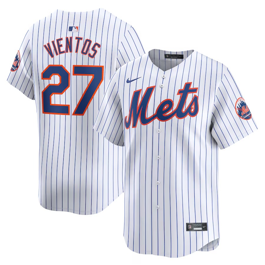 Men's New York Mets Mark Vientos Nike White Home Limited Player Jersey - Ujersey Shop