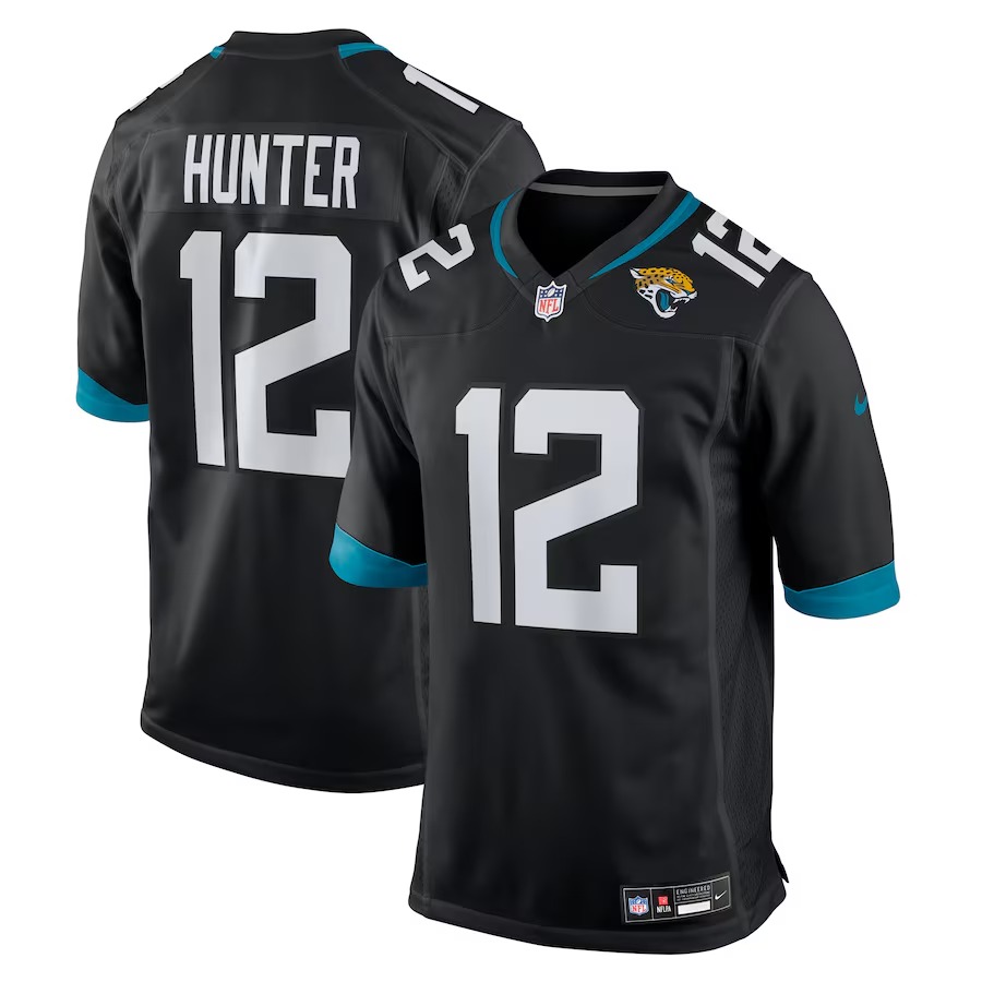Men's Jacksonville Jaguars Travis Hunter Nike Black 2025 NFL Draft First Round Pick Alternate Game Player Jersey - Ujersey Shop