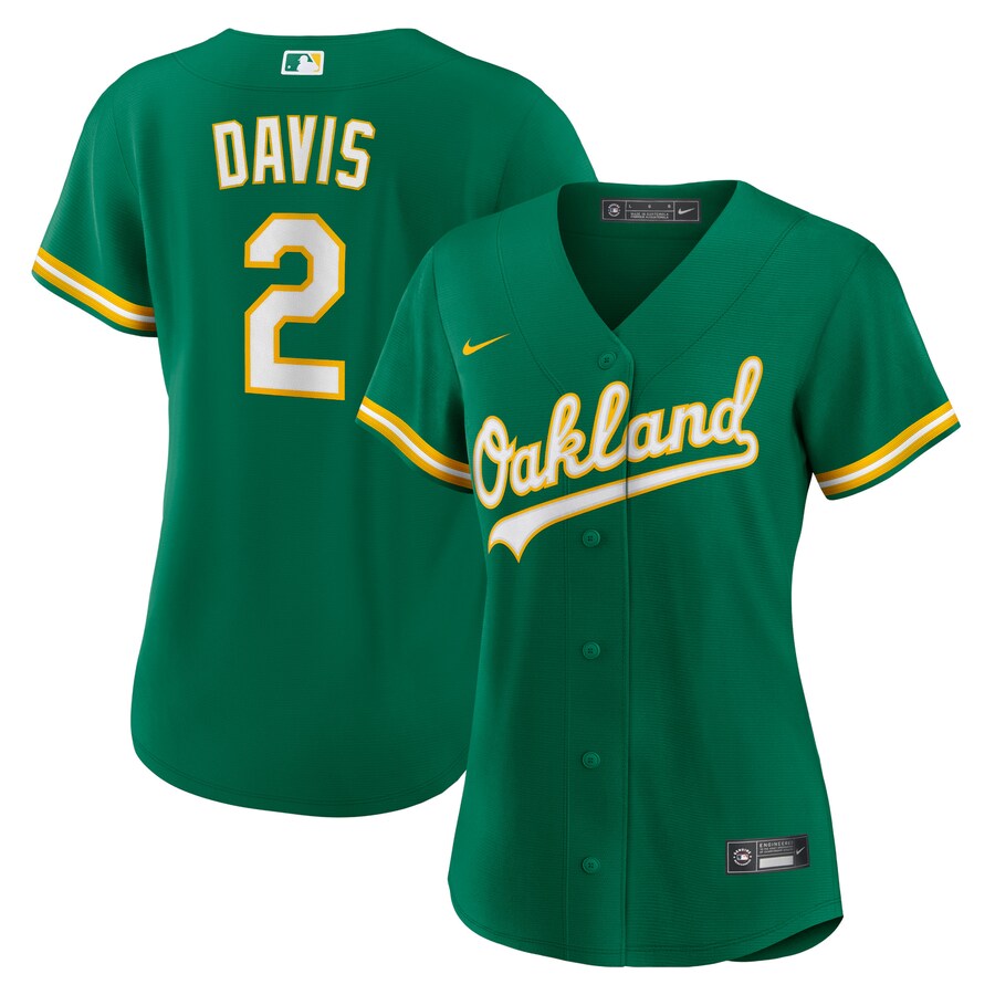 Women's Oakland Athletics Khris Davis Nike Green Alternate Replica Player Jersey - Ujersey Shop