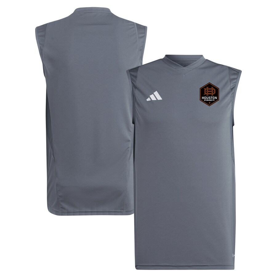 Men's Houston Dynamo FC adidas Gray 2024 Sleeveless Training Jersey - Ujersey Shop