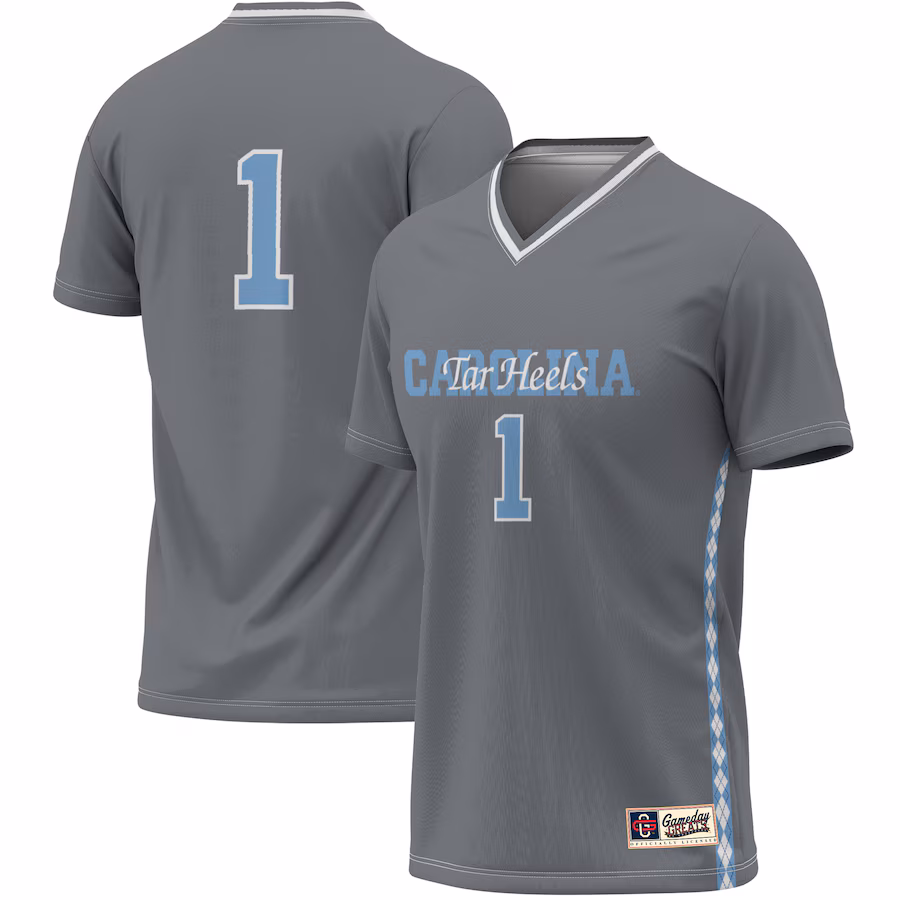 Youth GameDay Greats #1 Gray North Carolina Tar Heels Women's Soccer Lightweight Fashion Jersey - Ujersey Shop