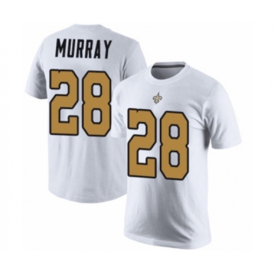 Football New Orleans Saints #28 Latavius Murray White Rush Pride Name & Number T-Shirt - Ujersey Shop