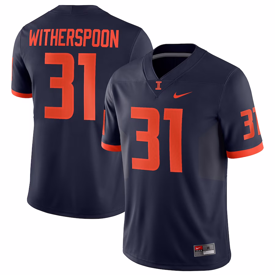 Devon Witherspoon Illinois Fighting Illini Nike Replica Jersey - Navy - Ujersey Shop