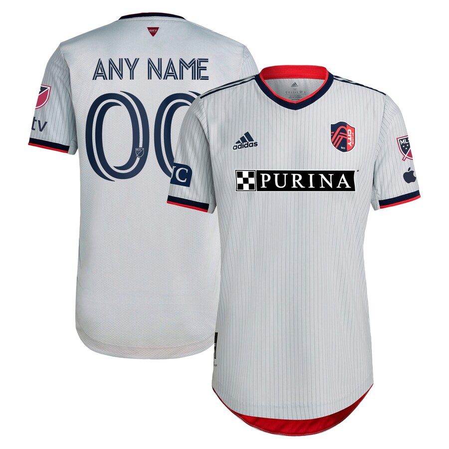 Men's St. Louis City SC adidas Gray 2023 The Spirit Kit Authentic Custom Jersey - Ujersey Shop