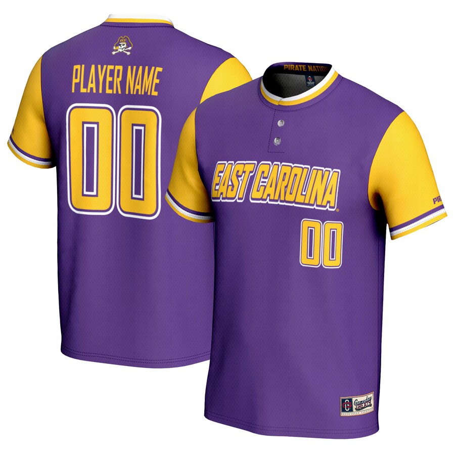 ECU Pirates GameDay Greats Youth NIL Pick-A-Player Lightweight Softball Jersey - Purple - Ujersey Shop
