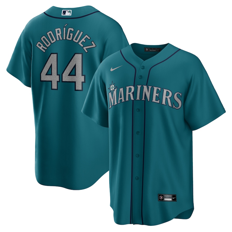 Men's Seattle Mariners Julio Rodríguez Nike Teal Official Replica Player Jersey - Ujersey Shop