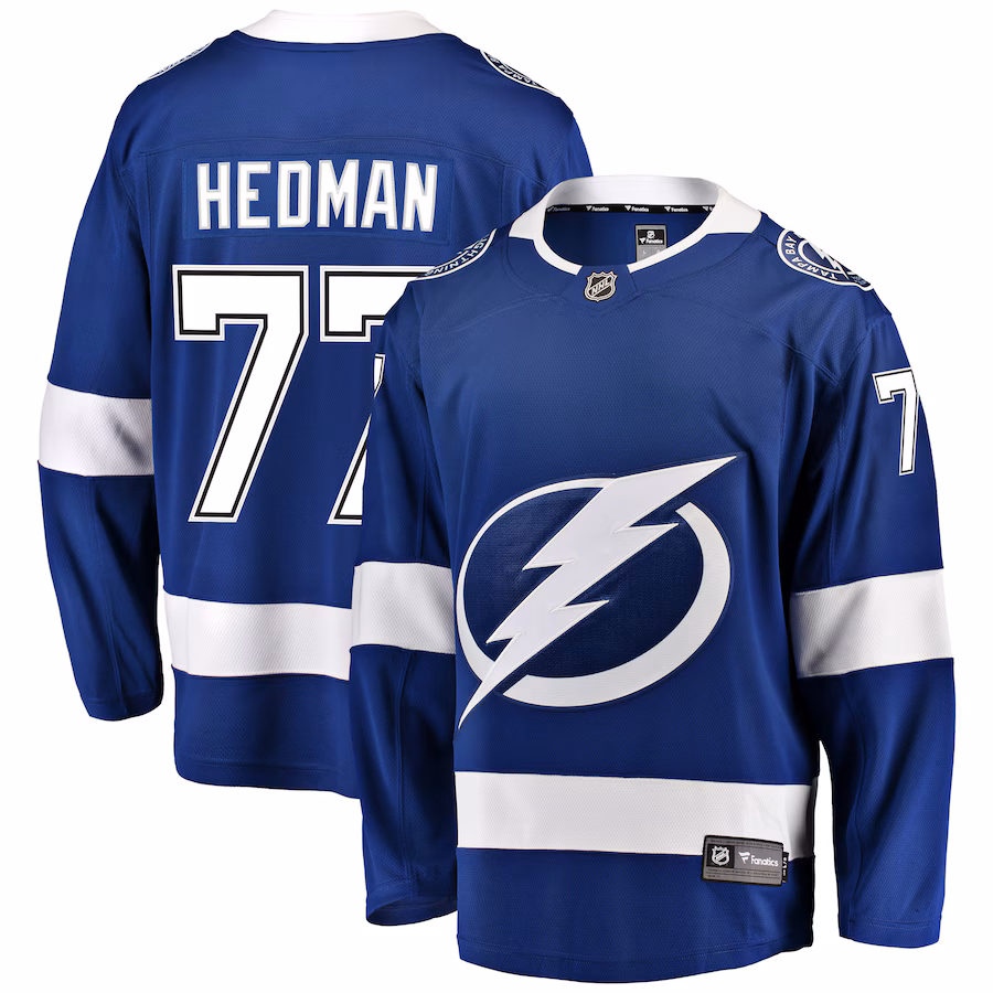 Men's Tampa Bay Lightning Victor Hedman Fanatics Blue Home Breakaway Player Jersey - Ujersey Shop