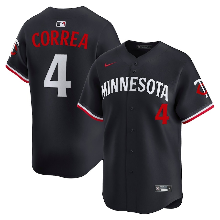 Men's Minnesota Twins Carlos Correa Nike Navy Alternate Limited Jersey - Ujersey Shop