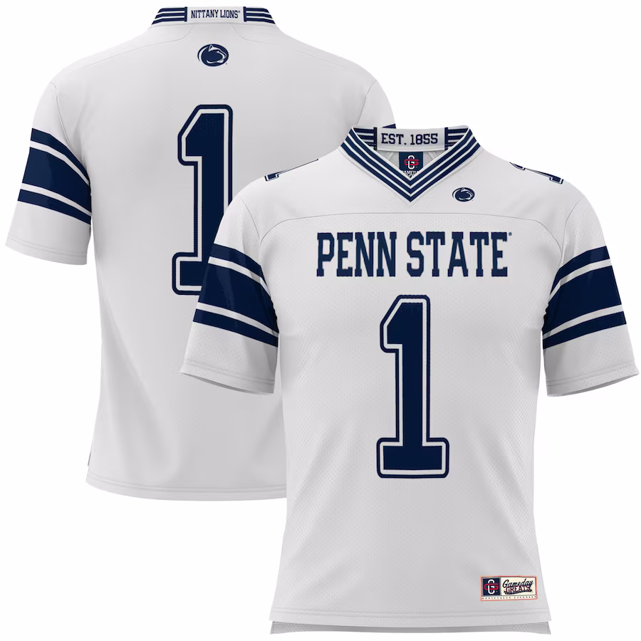 #1 Penn State Nittany Lions GameDay Greats Youth Football Jersey - White - Ujersey Shop
