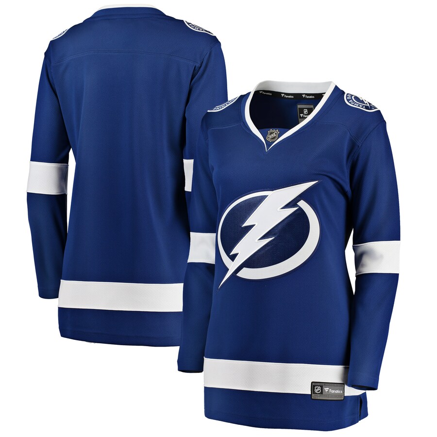 Women's Tampa Bay Lightning Fanatics Branded Blue Breakaway Home Jersey - Ujersey Shop