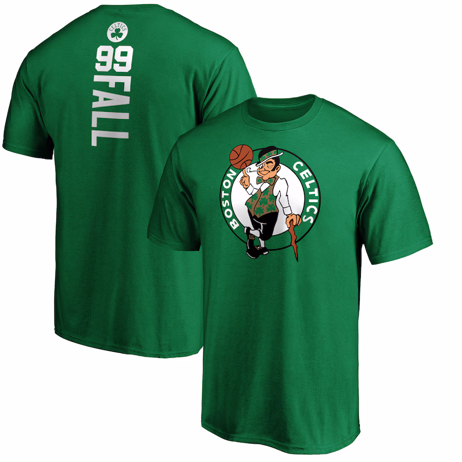 Men's Boston Celtics Tacko Fall Fanatics Kelly Green Playmaker Name & Number T-Shirt - Ujersey Shop
