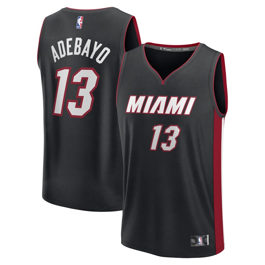 Youth Miami Heat Bam Adebayo Fanatics Black Fast Break Replica Player Jersey - Icon Edition - Ujersey Shop