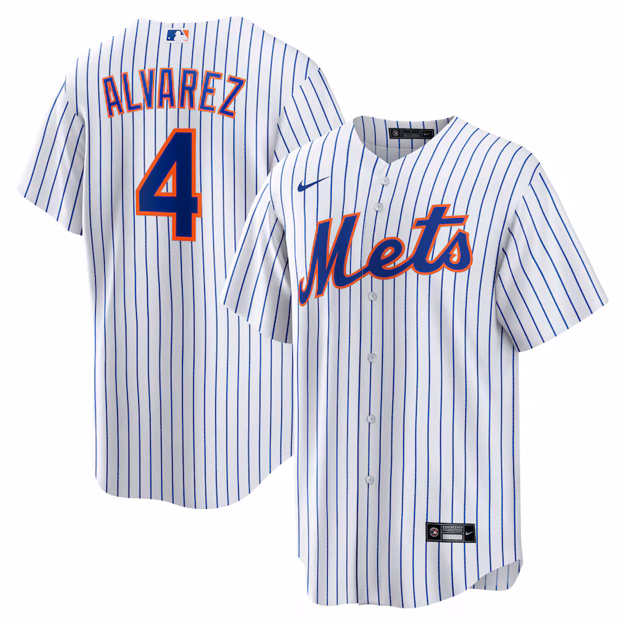 Men's New York Mets Francisco Alvarez Nike White Replica Player Jersey - Ujersey Shop