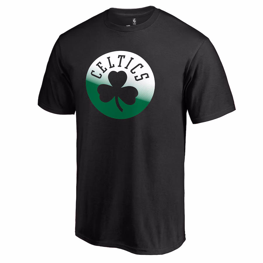 Men's Boston Celtics Black Gradient Logo T-Shirt - Ujersey Shop