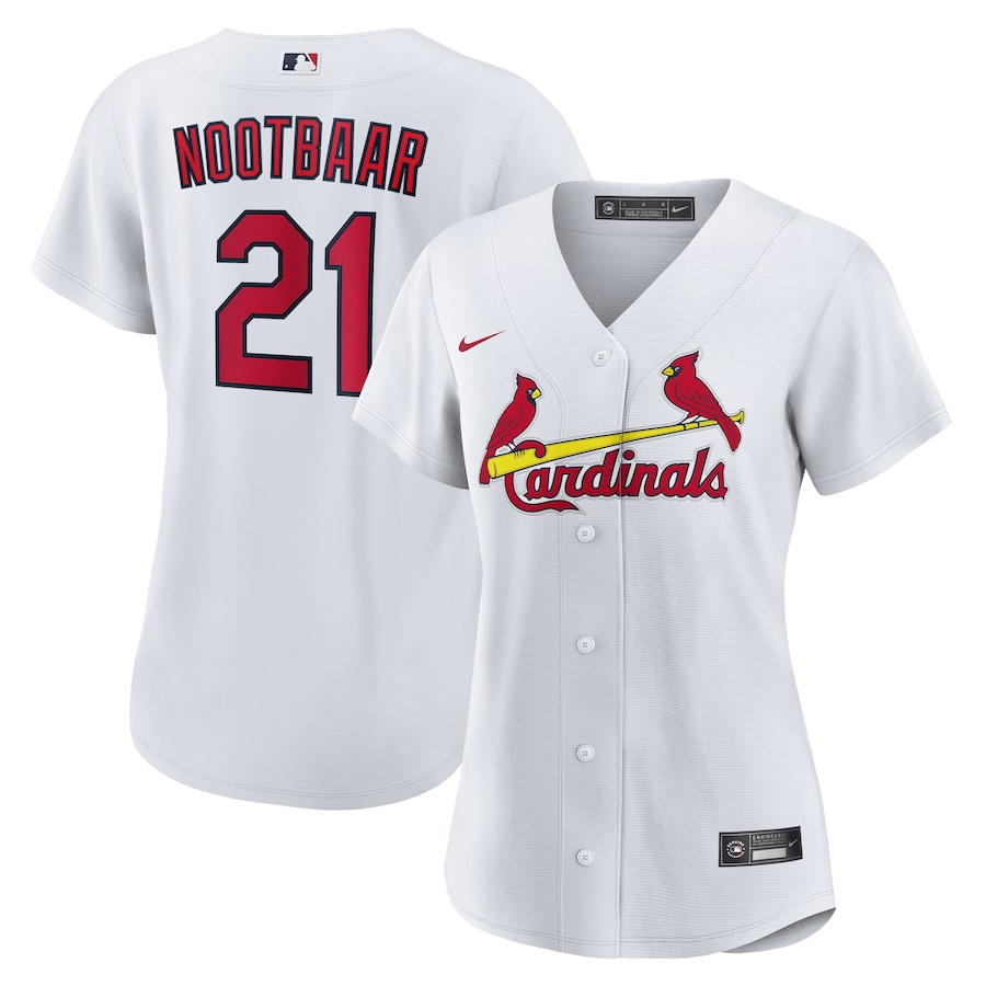 Women's St. Louis Cardinals Lars Nootbaar Nike White Home Replica Jersey - Ujersey Shop