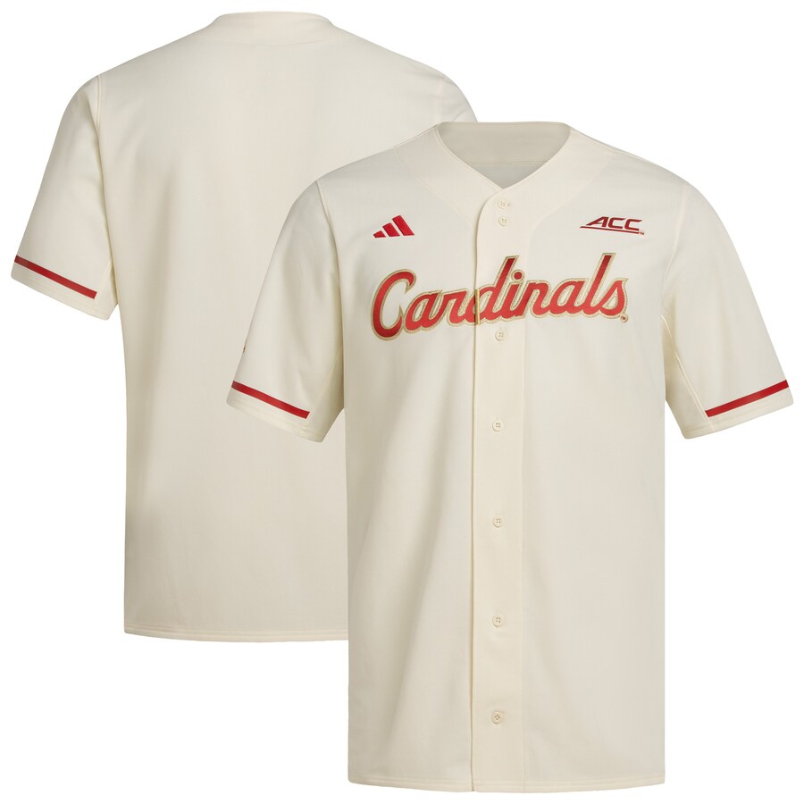 Men's adidas  Cream Louisville Cardinals Replica Baseball Jersey - Ujersey Shop