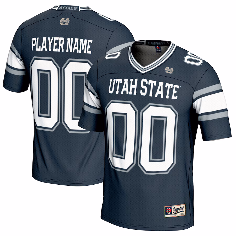 Utah State Aggies GameDay Greats NIL Pick-A-Player Football Jersey - Navy - Ujersey Shop