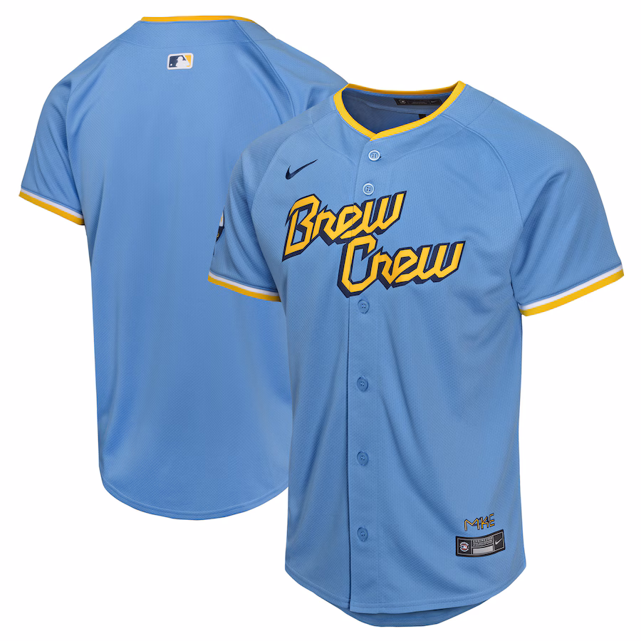 Youth Milwaukee Brewers  Nike Powder Blue City Connect Limited Jersey - Ujersey Shop