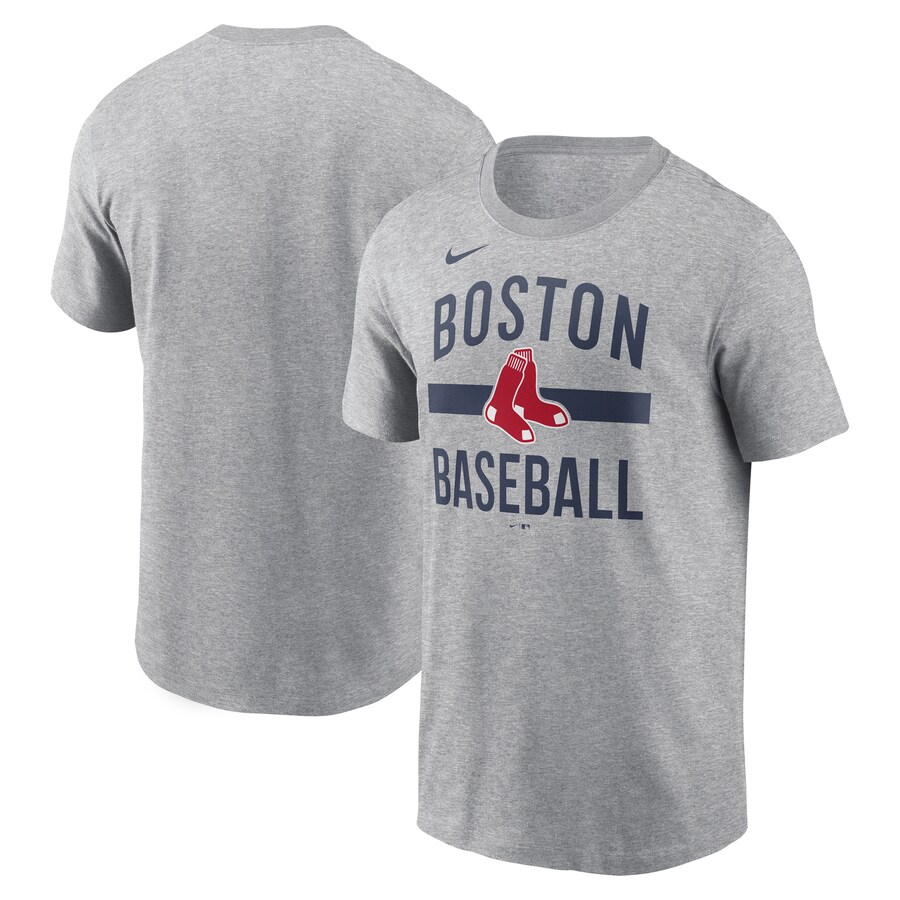 Men's Boston Red Sox Nike Heather Gray Arched T-Shirt - Ujersey Shop