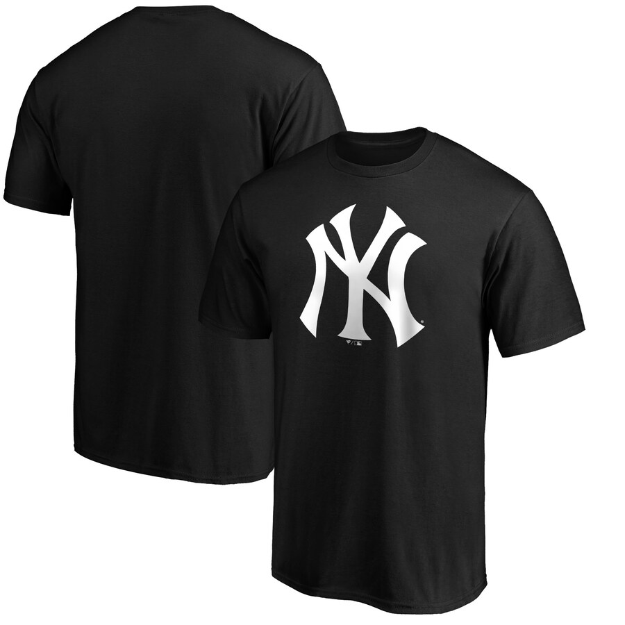 Men's New York Yankees Black Primary Logo T-Shirt - Ujersey Shop