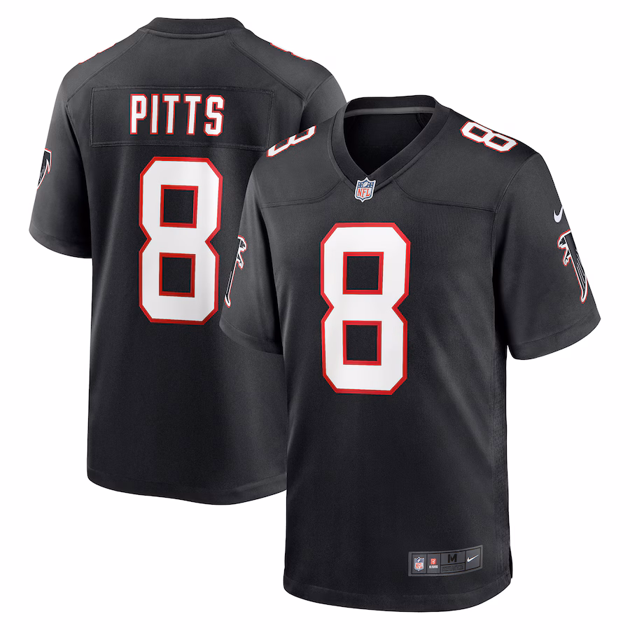 Men's Atlanta Falcons Kyle Pitts Nike Black Player Game Jersey - Ujersey Shop