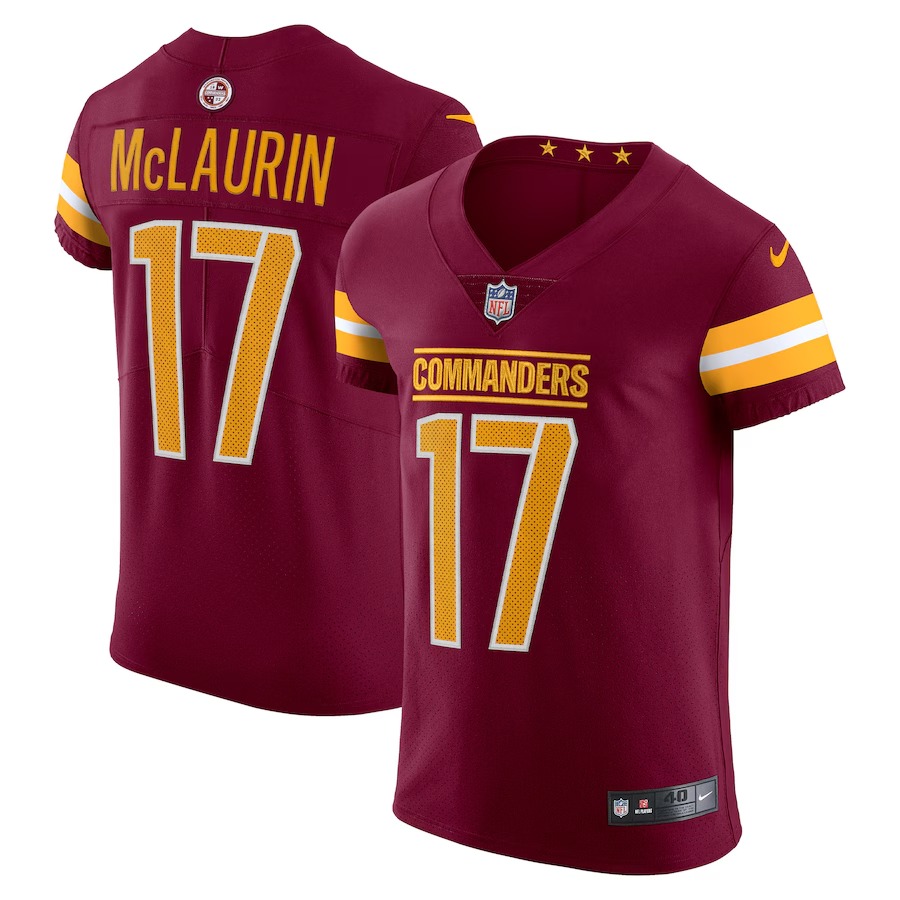 Men's Washington Commanders Terry McLaurin Nike Burgundy Vapor Elite Jersey - Ujersey Shop