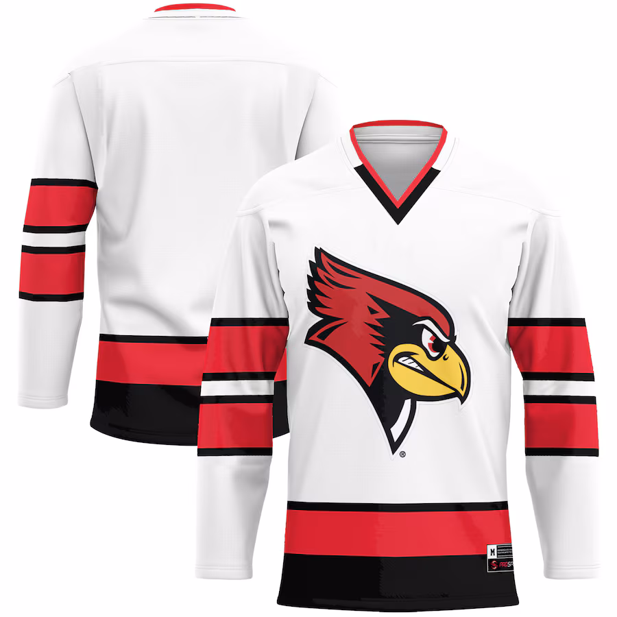 Men's GameDay Greats White Illinois State Redbirds Hockey Jersey - Ujersey Shop