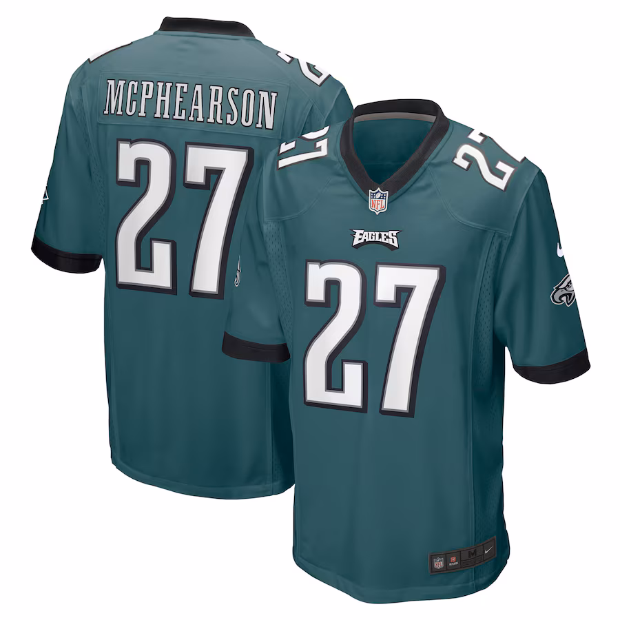 Men's Philadelphia Eagles Zech McPhearson Nike Midnight Green Game Jersey - Ujersey Shop