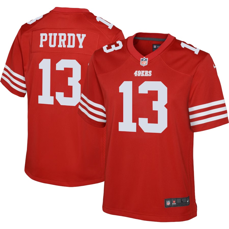 Youth San Francisco 49ers Brock Purdy Nike Scarlet Game Jersey - Ujersey Shop