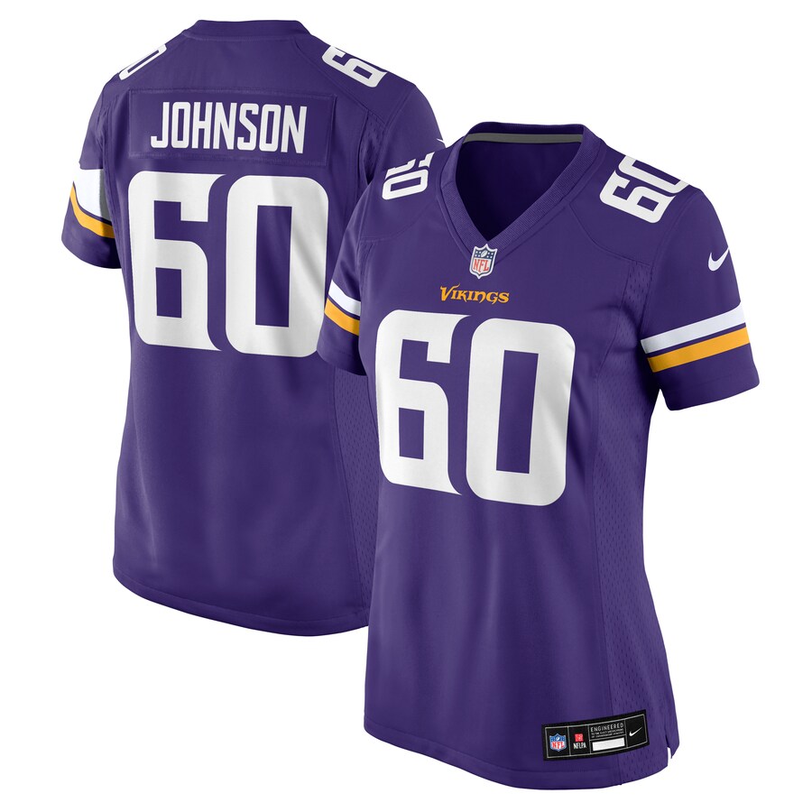 Women's Minnesota Vikings Marcellus Johnson Nike Purple Team Game Jersey - Ujersey Shop