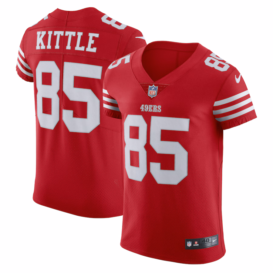 Men's San Francisco 49ers George Kittle Nike Scarlet Vapor Elite Jersey - Ujersey Shop