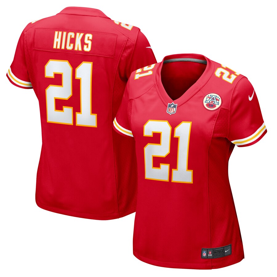Women's Kansas City Chiefs Jaden Hicks Nike Red Game Jersey - Ujersey Shop