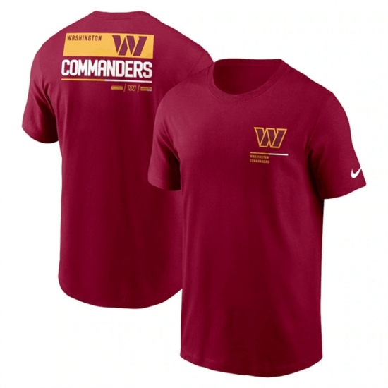 Men's Washington Commanders Burgundy Team Incline T Shirt - Ujersey Shop