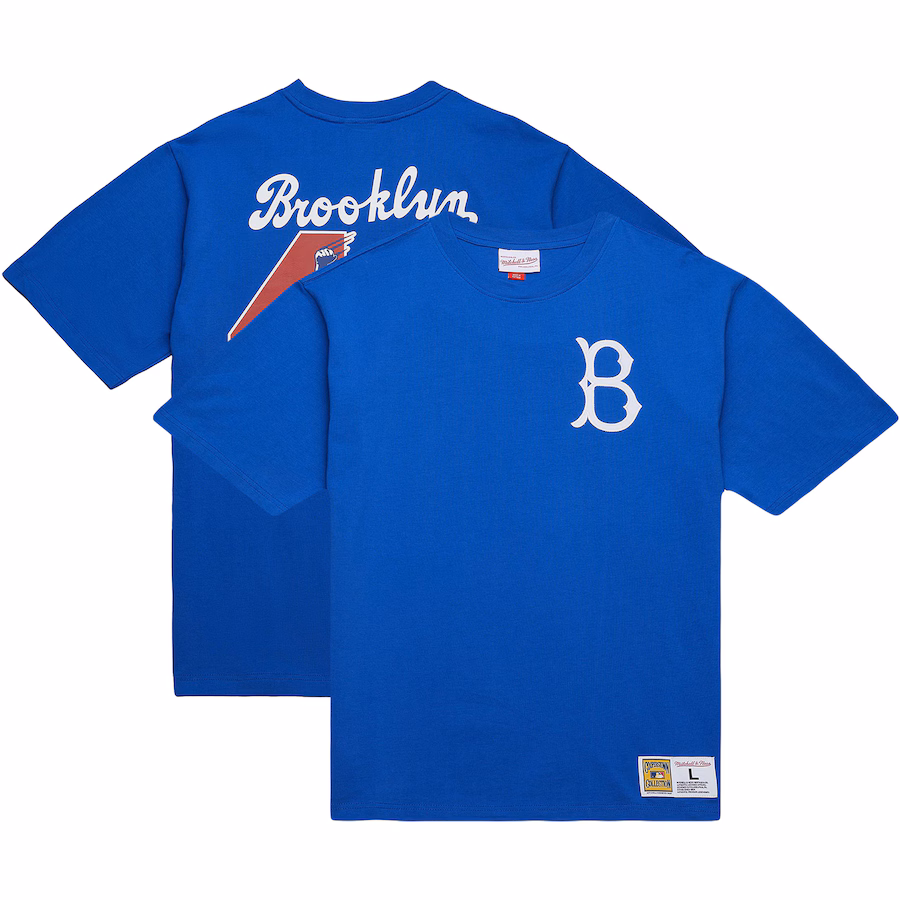 Men's Brooklyn Dodgers Jackie Robinson Mitchell & Ness Royal Legends Collection Vintage Logo T-Shirt - Ujersey Shop