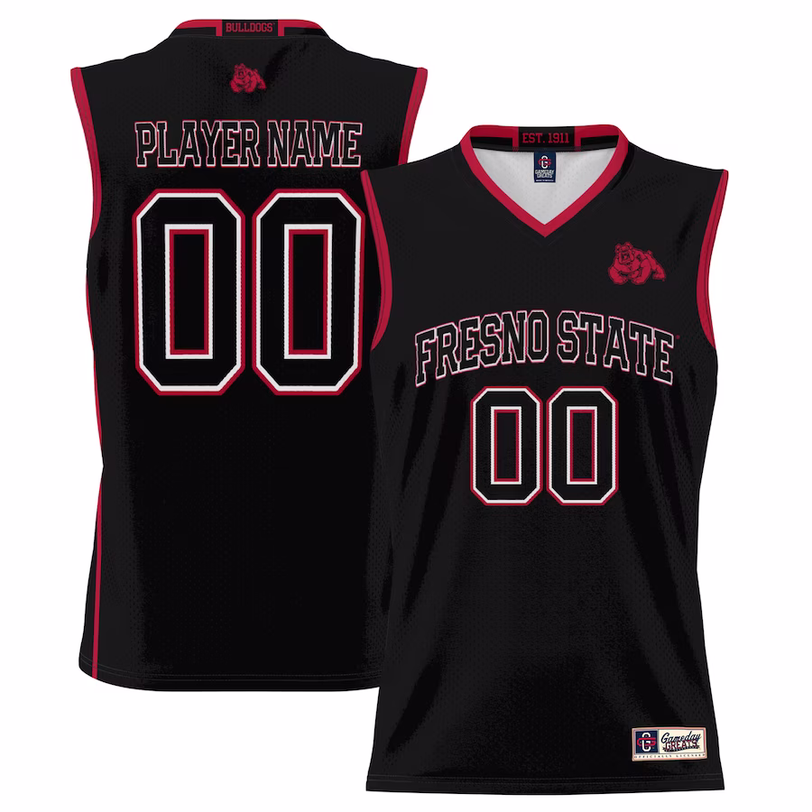 Fresno State Bulldogs GameDay Greats Youth NIL Pick-A-Player Lightweight Basketball Jersey - Black - Ujersey Shop