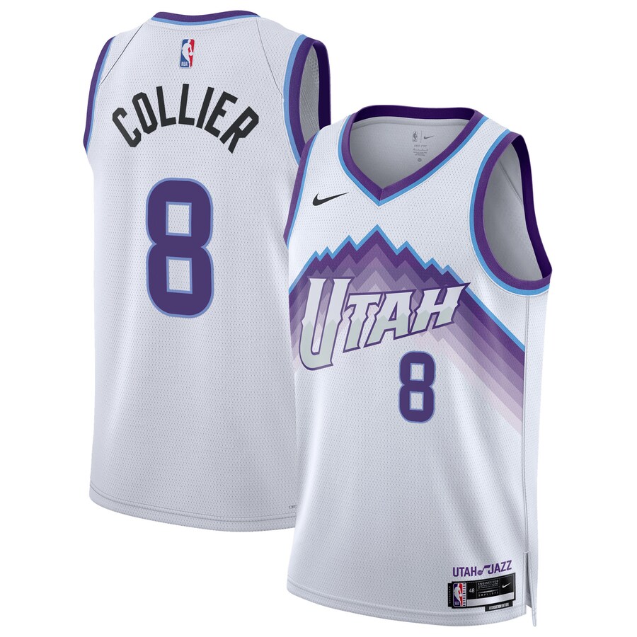 Unisex Utah Jazz Isaiah Collier Nike White Swingman Jersey - Association Edition - Ujersey Shop