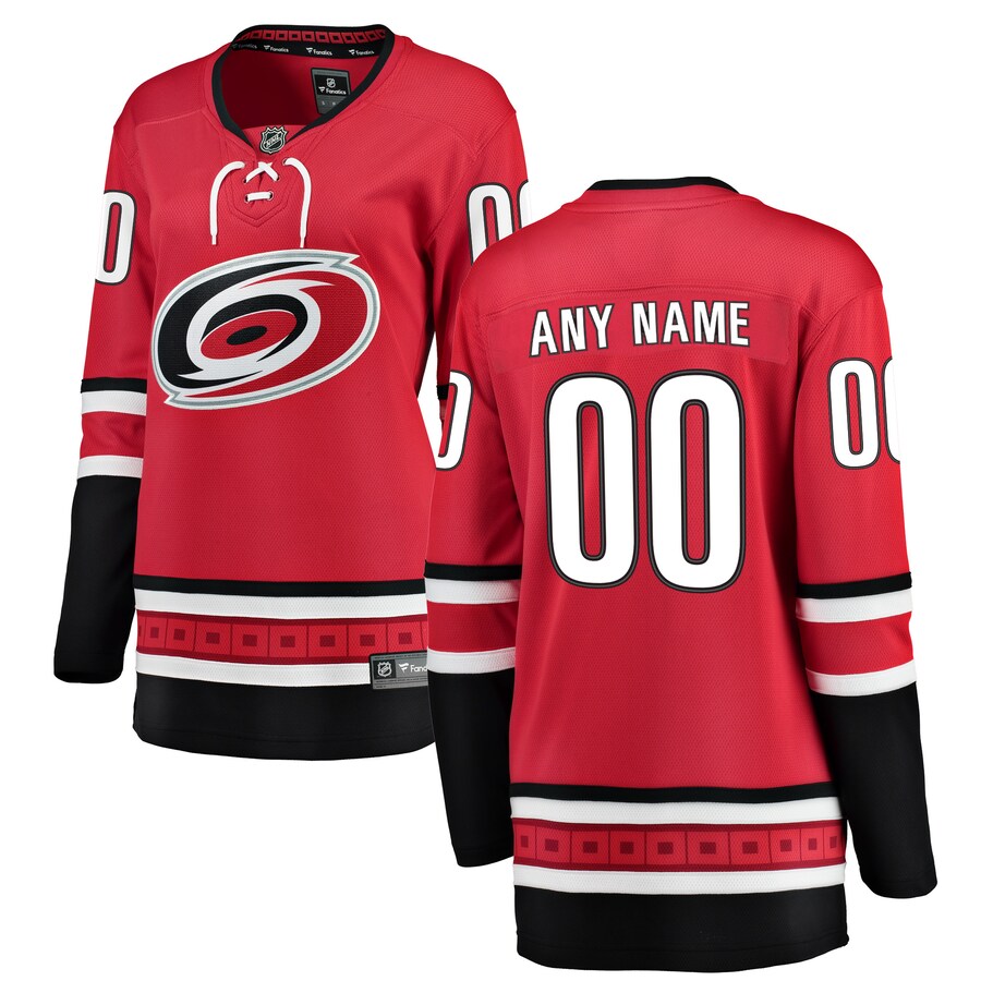 Women's Carolina Hurricanes Fanatics Branded Red Alternate Breakaway Custom Jersey - Ujersey Shop