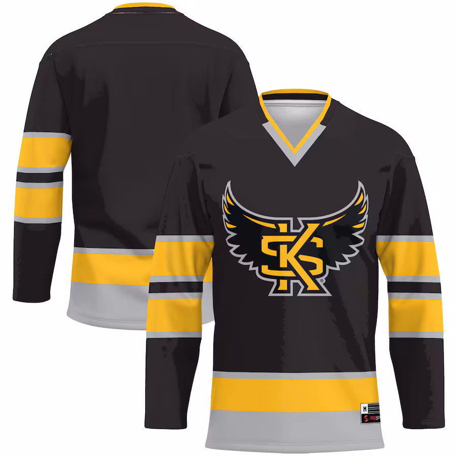 Men's GameDay Greats Gold Kennesaw State Owls Hockey Jersey - Ujersey Shop