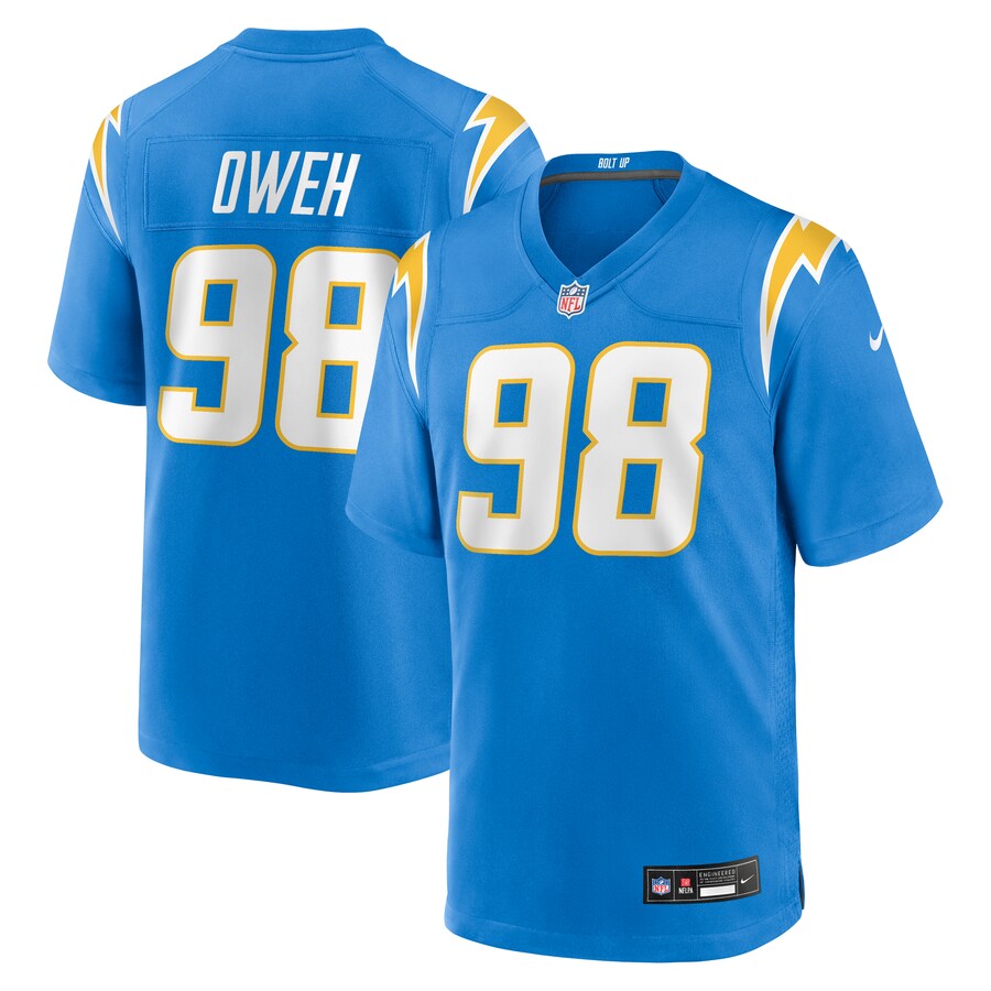 Men's Los Angeles Chargers Odafe Oweh Nike Powder Blue Team Game Jersey - Ujersey Shop