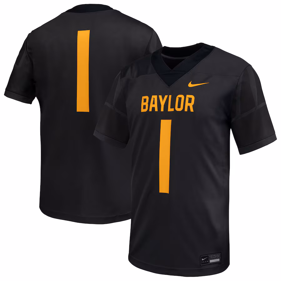 Men's Nike  Anthracite Baylor Bears Untouchable Replica Football Jersey - Ujersey Shop
