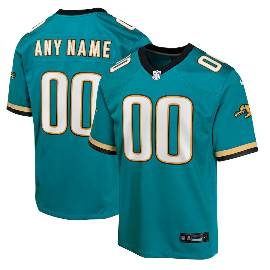 Youth Jacksonville Jaguars Nike Teal Prowler Throwback Custom Game Jersey - Ujersey Shop