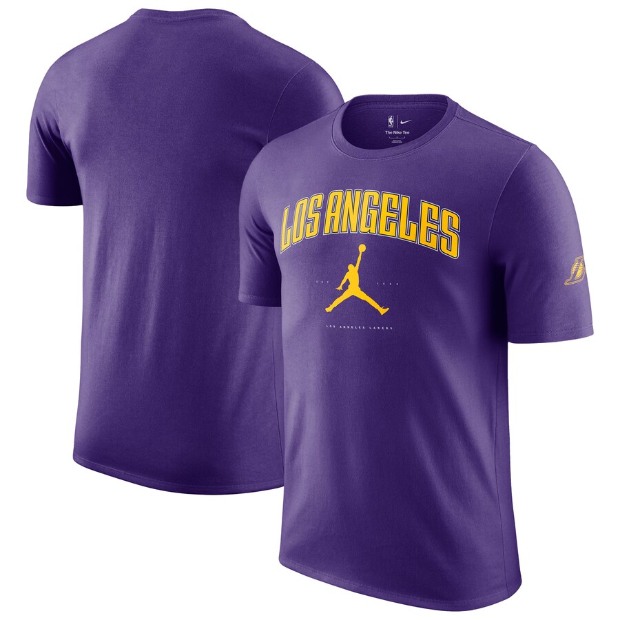 Unisex Los Angeles Lakers Jordan Brand Purple Essential Cities T-Shirt - Ujersey Shop