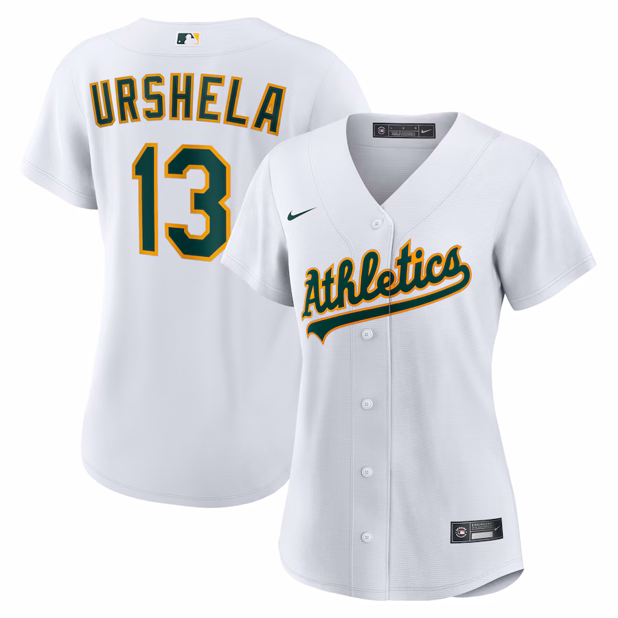 Women's Athletics Gio Urshela Nike White Home Replica Jersey - Ujersey Shop