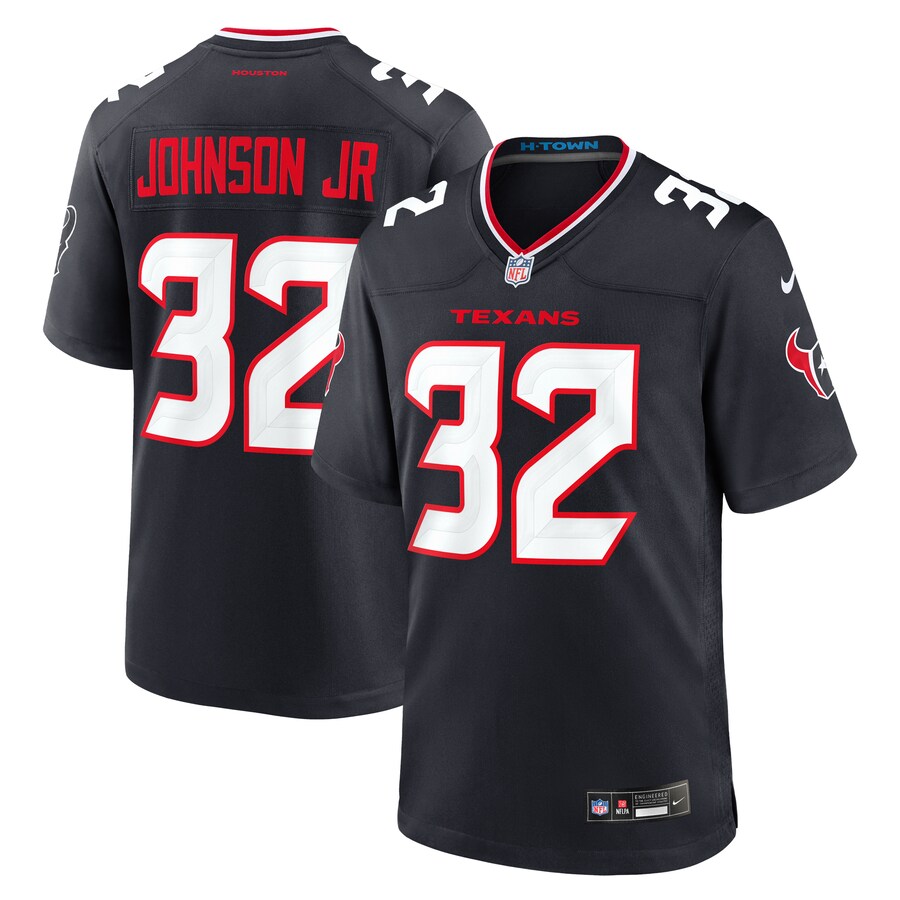 Men's Houston Texans Lonnie Johnson Jr. Nike  Navy Team Game Jersey - Ujersey Shop