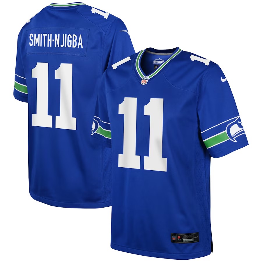 Youth Seattle Seahawks Jaxon Smith-Njigba Nike Royal Game Jersey - Ujersey Shop