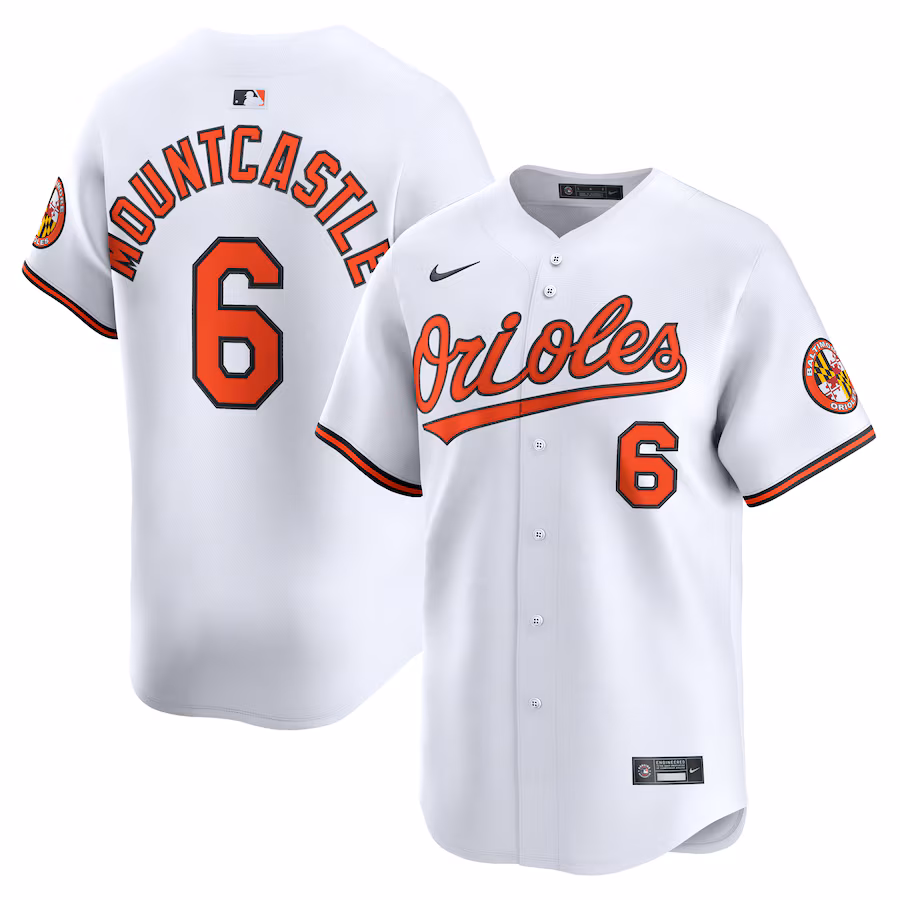 Men's Baltimore Orioles Ryan Mountcastle Nike White Alternate Limited Player Jersey - Ujersey Shop