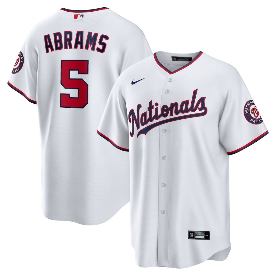 Men's Washington Nationals C.J. Abrams Nike White Home Replica Jersey - Ujersey Shop
