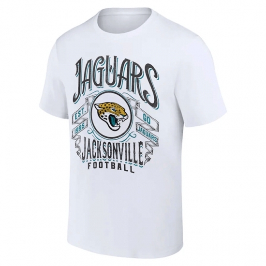 Men's Jacksonville Jaguars White X Darius Rucker Collection Vintage Football T Shirt - Ujersey Shop