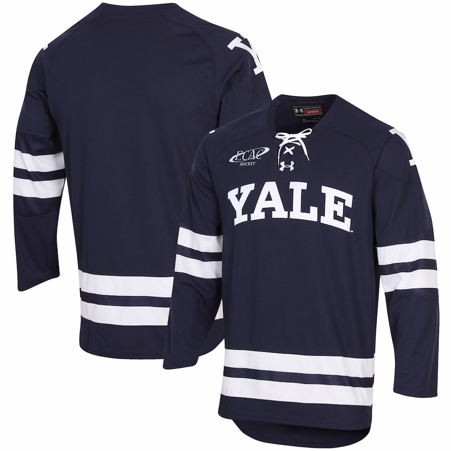 Yale Bulldogs Under Armour UA Replica Hockey Jersey - Navy - Ujersey Shop