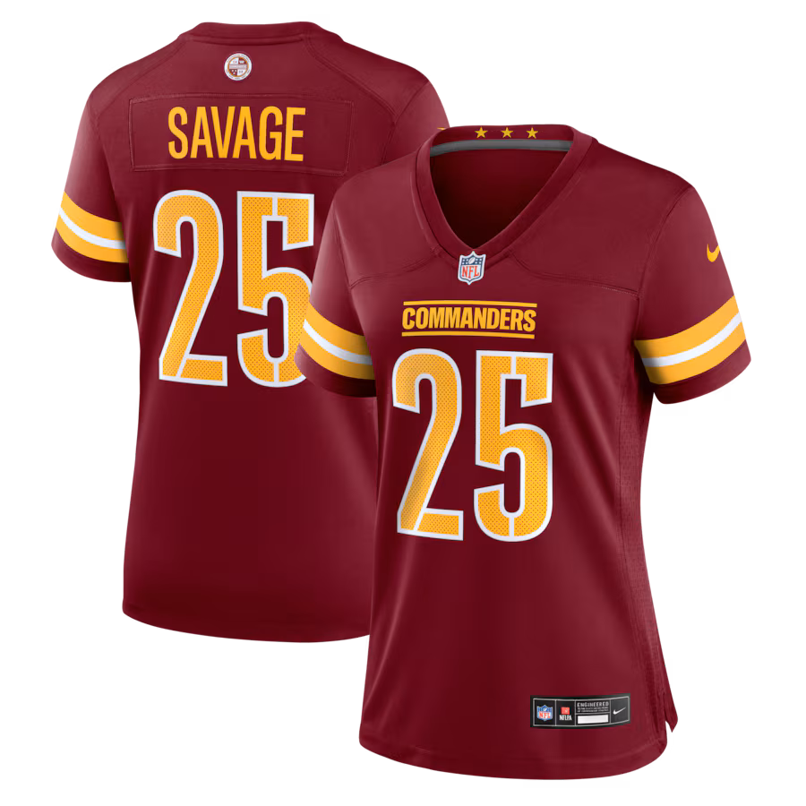 Women's Washington Commanders Darnell Savage Nike Burgundy Team Game Jersey - Ujersey Shop